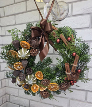 рождественские венки в наличии и под заказ