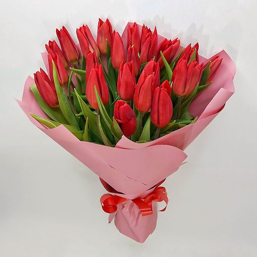 Акция! Скидка 25%. Букет из 25 тюльпанов Акция! Скидка 25%. Букет из 25 тюльпанов